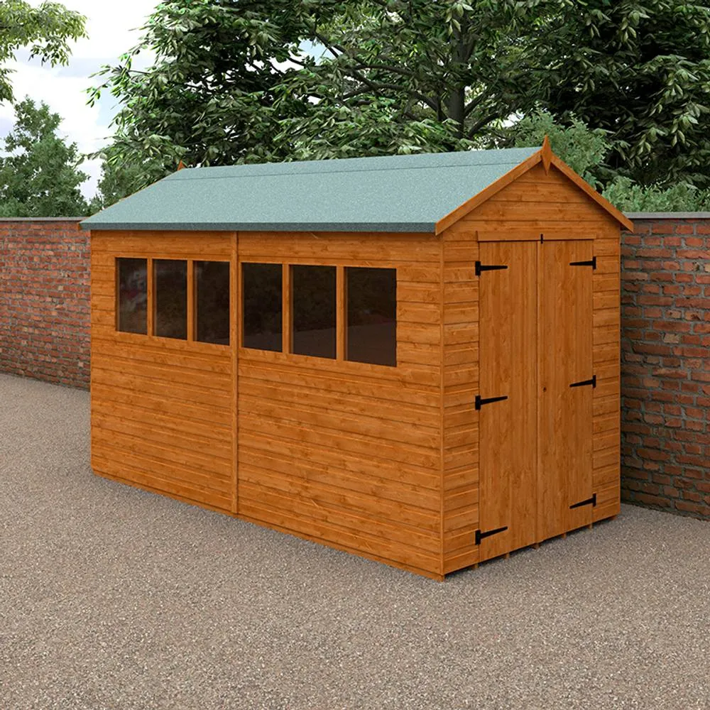 Buttercup Farm 12 x 6 Feet Xl Workshop 12mm Shed - L355 x W175 x H240.5 cm in Burnt Orange 2