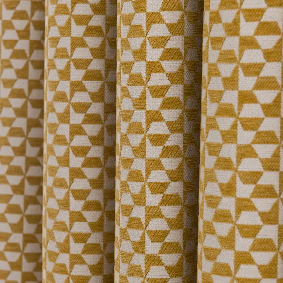 Geo Checkerboard Eyelet Curtains 3