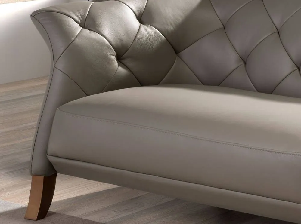 Angel Cerda Chester 2-Seater Grey Cowhide Leather Sofa 5