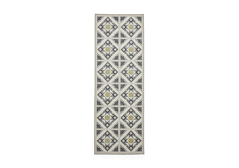 Pelari Washable Runner - 76cm-x-150cm - Grey/Yellow