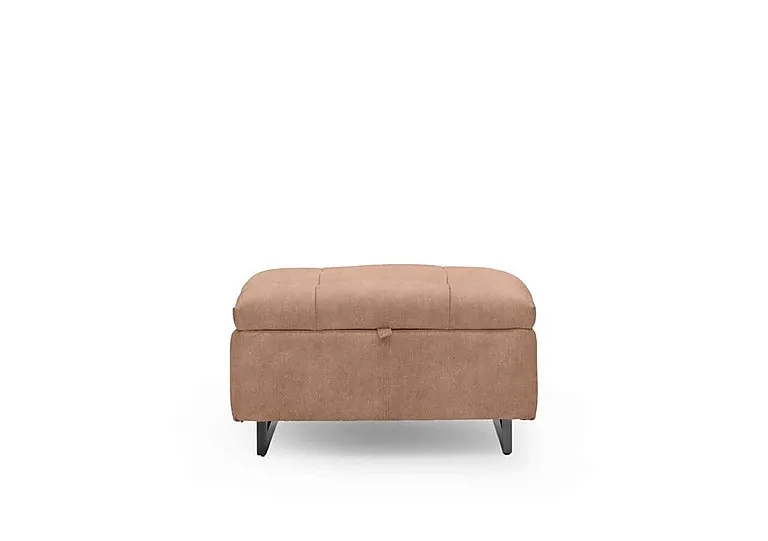 Gisella Fabric Storage Footstool - Dexter Sand