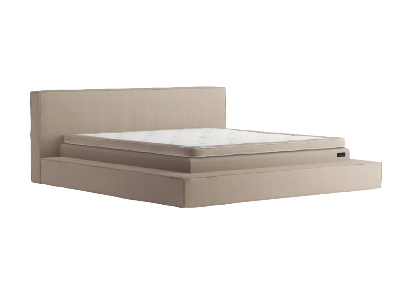 Carpe Diem Beds Rörö Stora Bed Set and Luxury Mattress Topper Super King Medium Tension in Ro Asuri Cashew 1