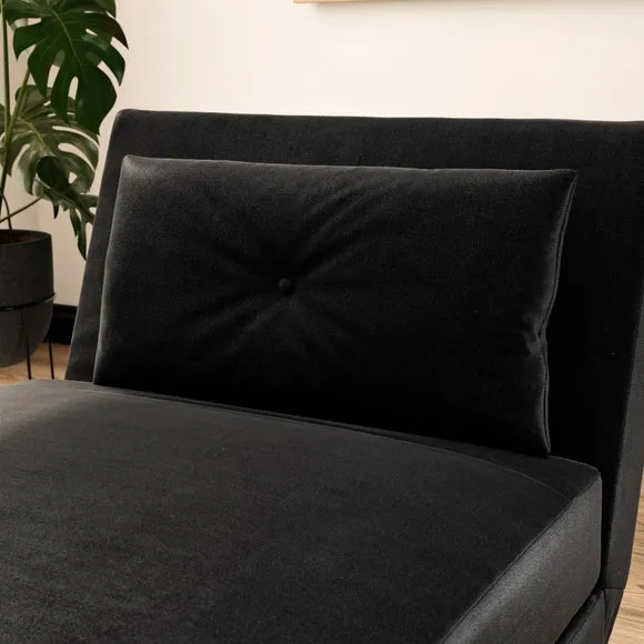 Phoebe Velvet Single Chair Bed 4