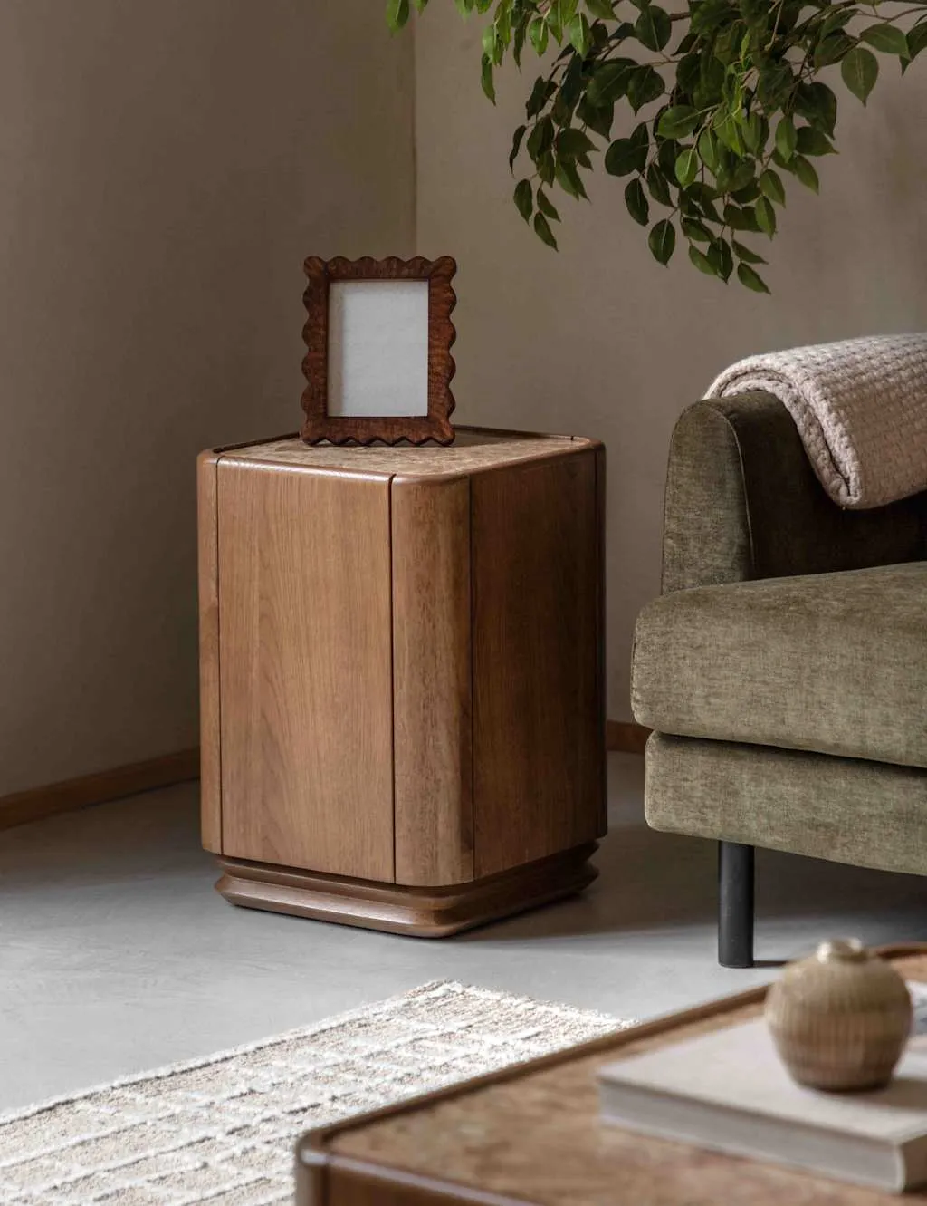 Gallery Direct Dempsey 1 Door Side Table Brown Mix