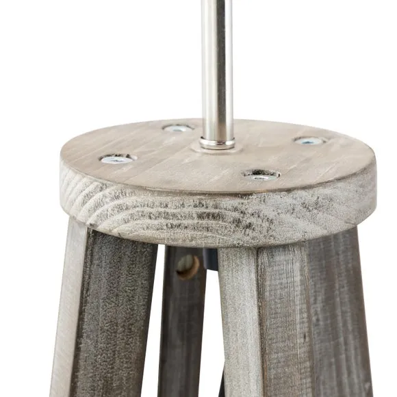 Whitby Wood Tapered 4 Post Floor Lamp 4