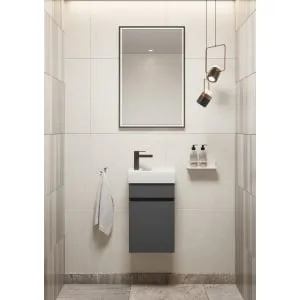 Concept Matt Grey Compact S1 Vanity Unit & LH Basin - 360mm 2