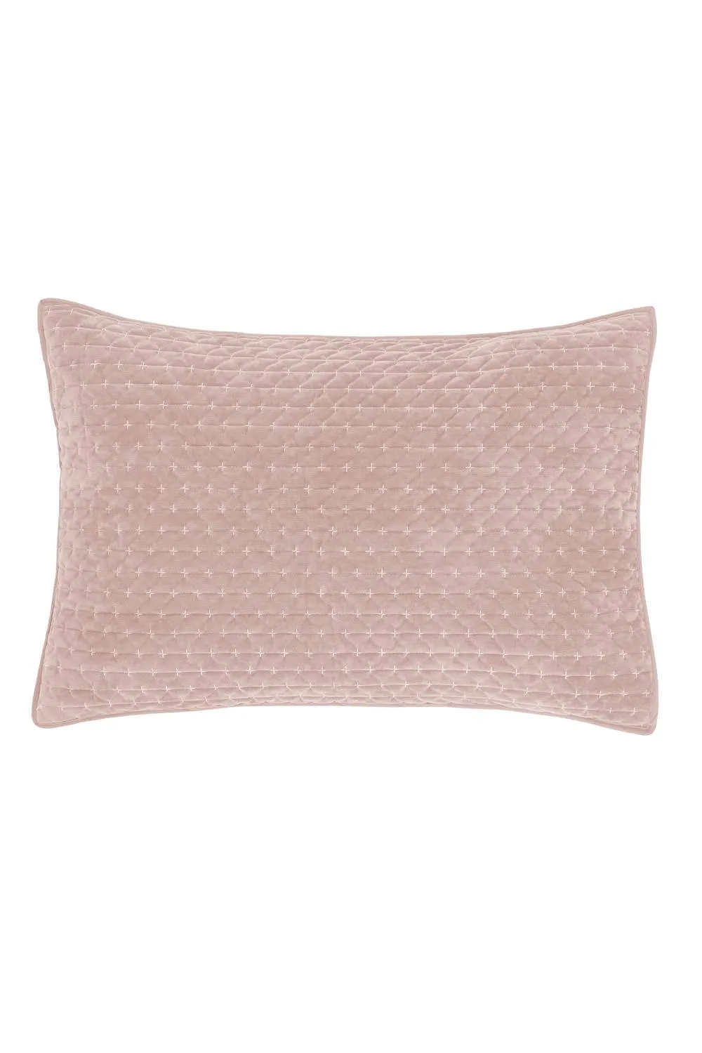 Bianca 'Attica Velvet' Embroidered Pillow sham Pair in Pink 3
