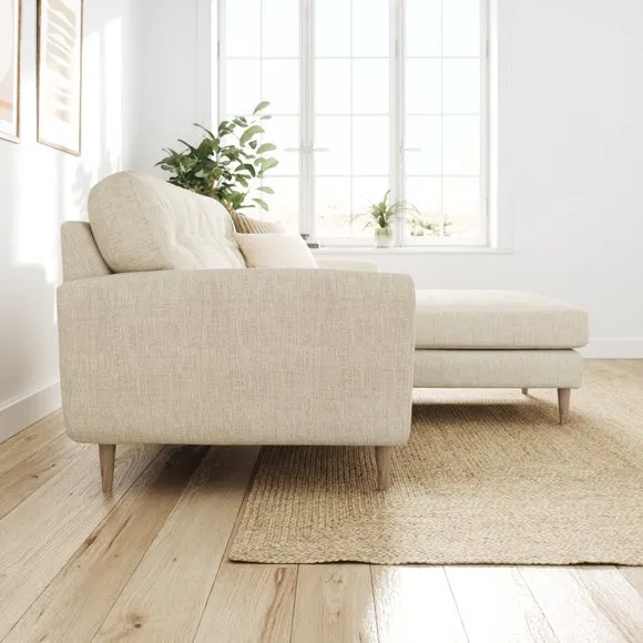 Sven Chunky Tonal Weave Reversible Corner Chaise Sofa 2