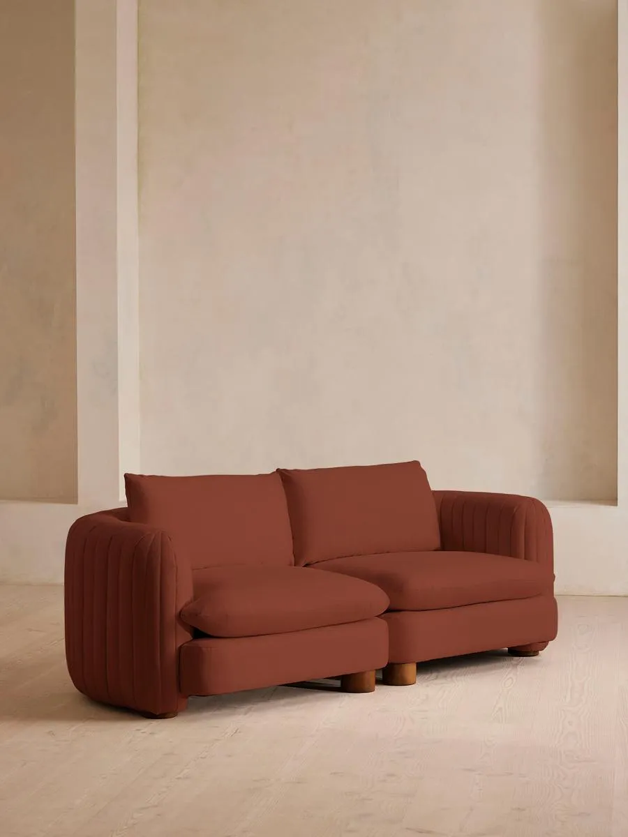 Vivienne Deeper Sit Modular Sofa, Three Seater, Linen, Sienna