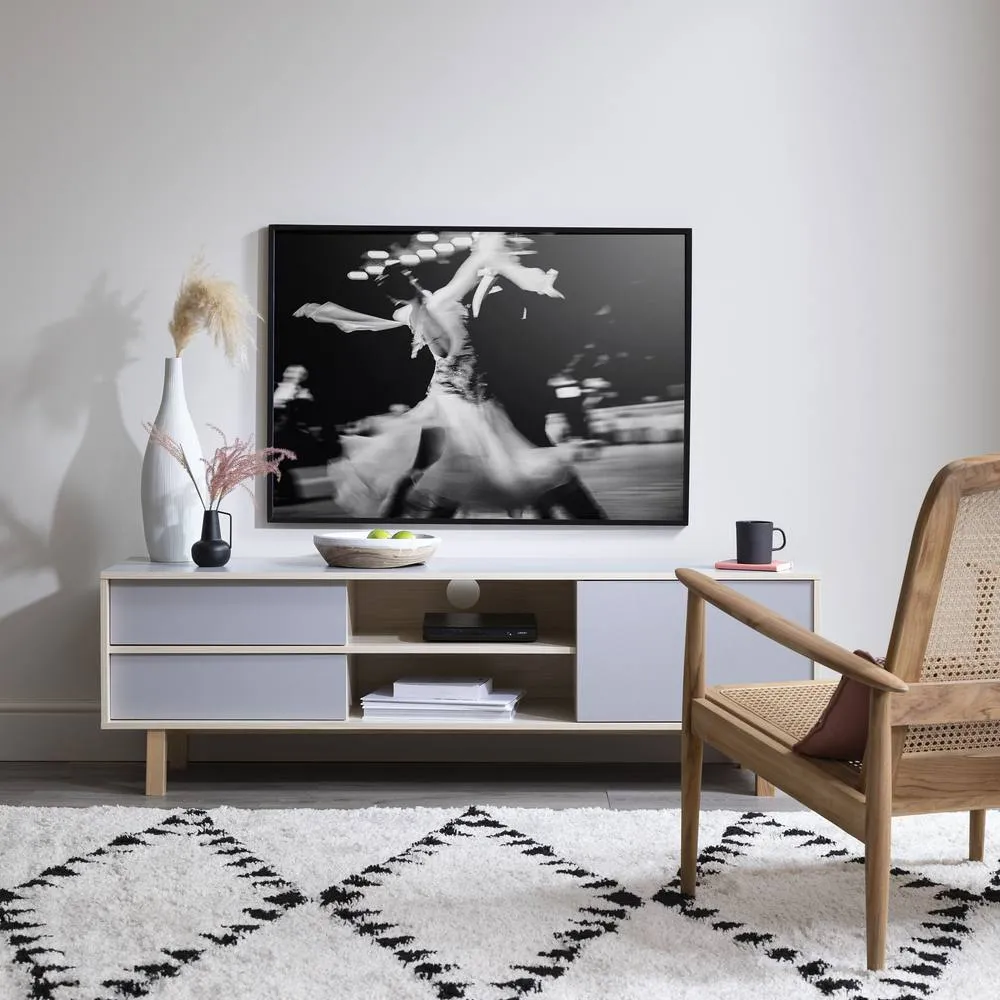 Nöa and Nani Järstorp TV Unit in Grey & Oak Finish