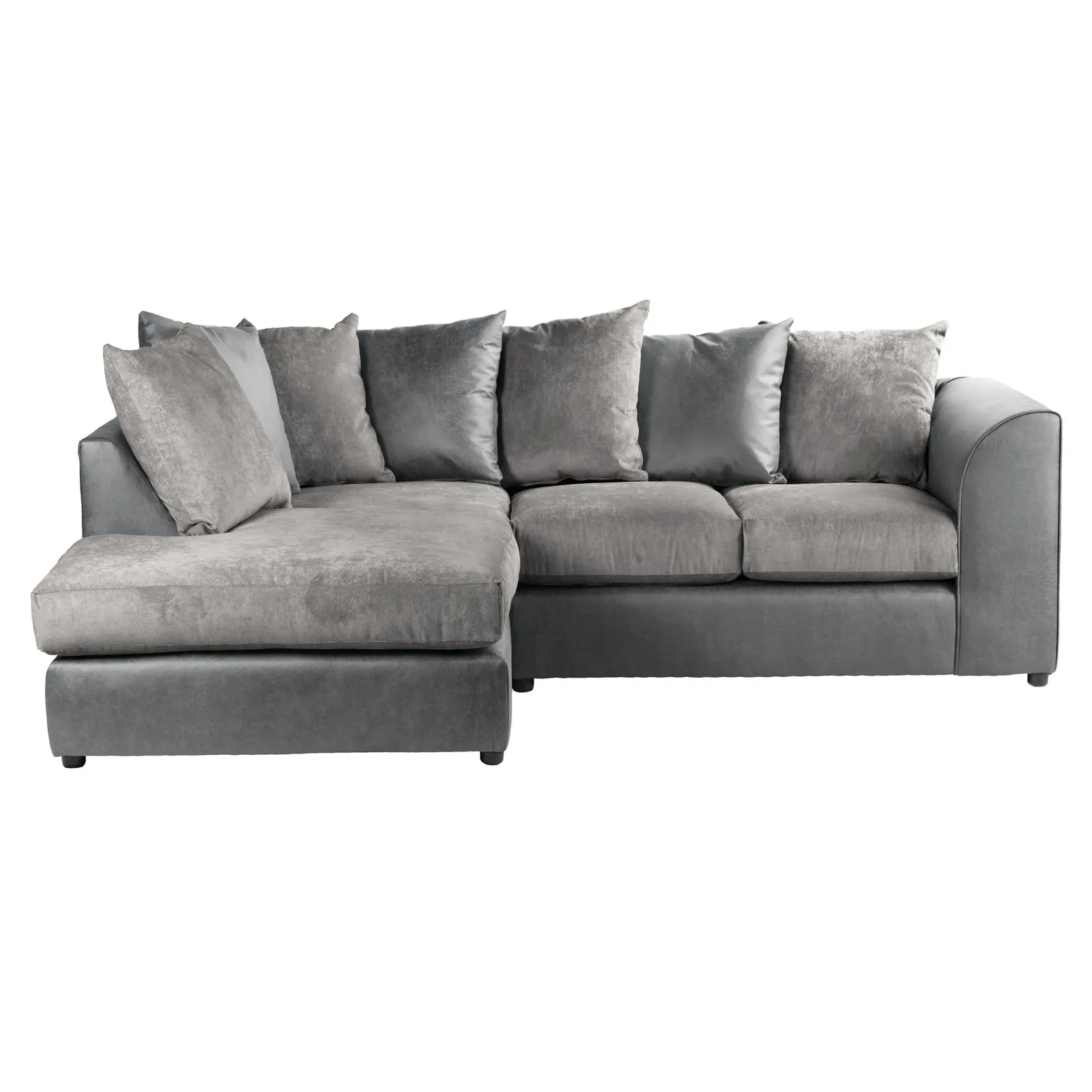 Blake Fabric Combo Left Hand Corner Sofa Grey