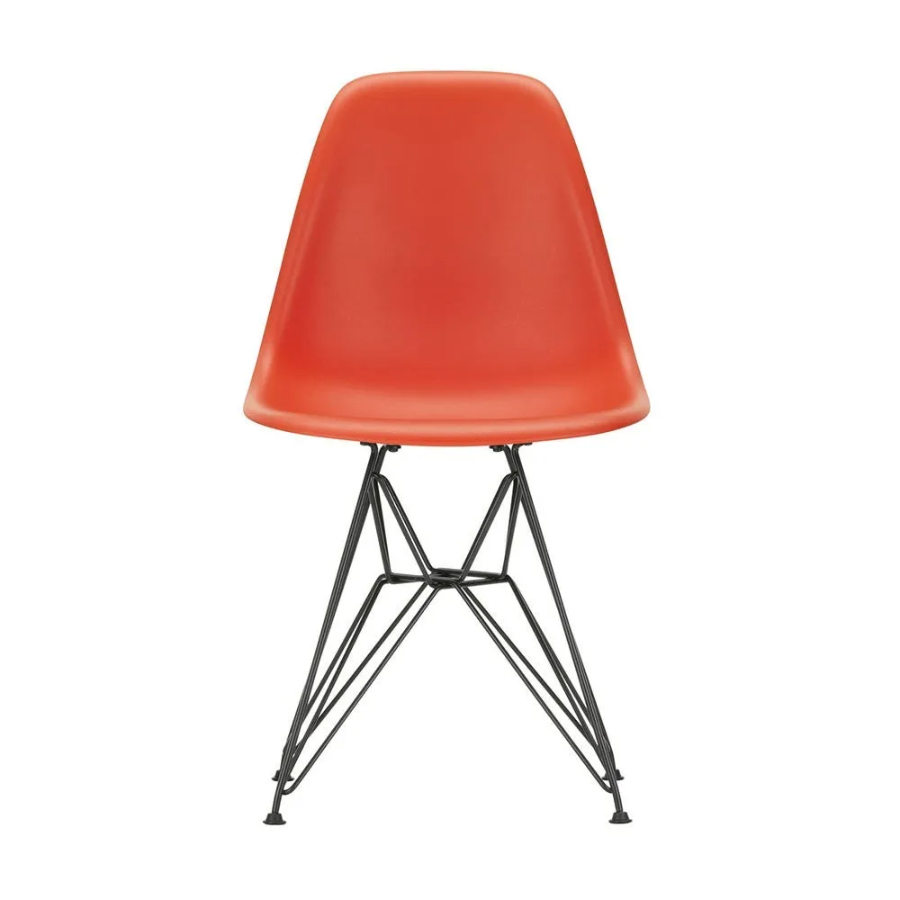 Vitra Eames DSR Chair Poppy Red Basic Dark Powder Coated Base 04 Glides 2