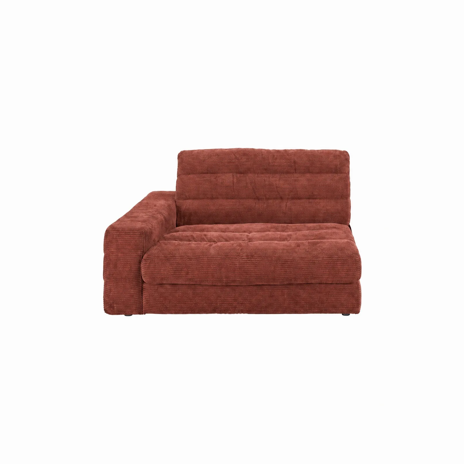 Twain Medium 1.5 Seater Armrest Left Modular Sofa, Orange Fabric | Barker & Stonehouse 4