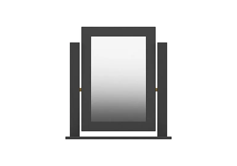 Euston Dressing Table Mirror - Grey Oak/Graphite Gloss