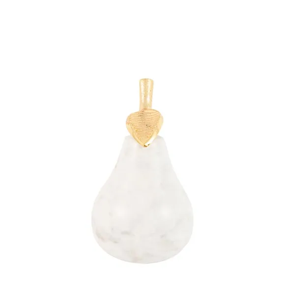 Cedar & Sage Perla Marble Pear Ornament 5