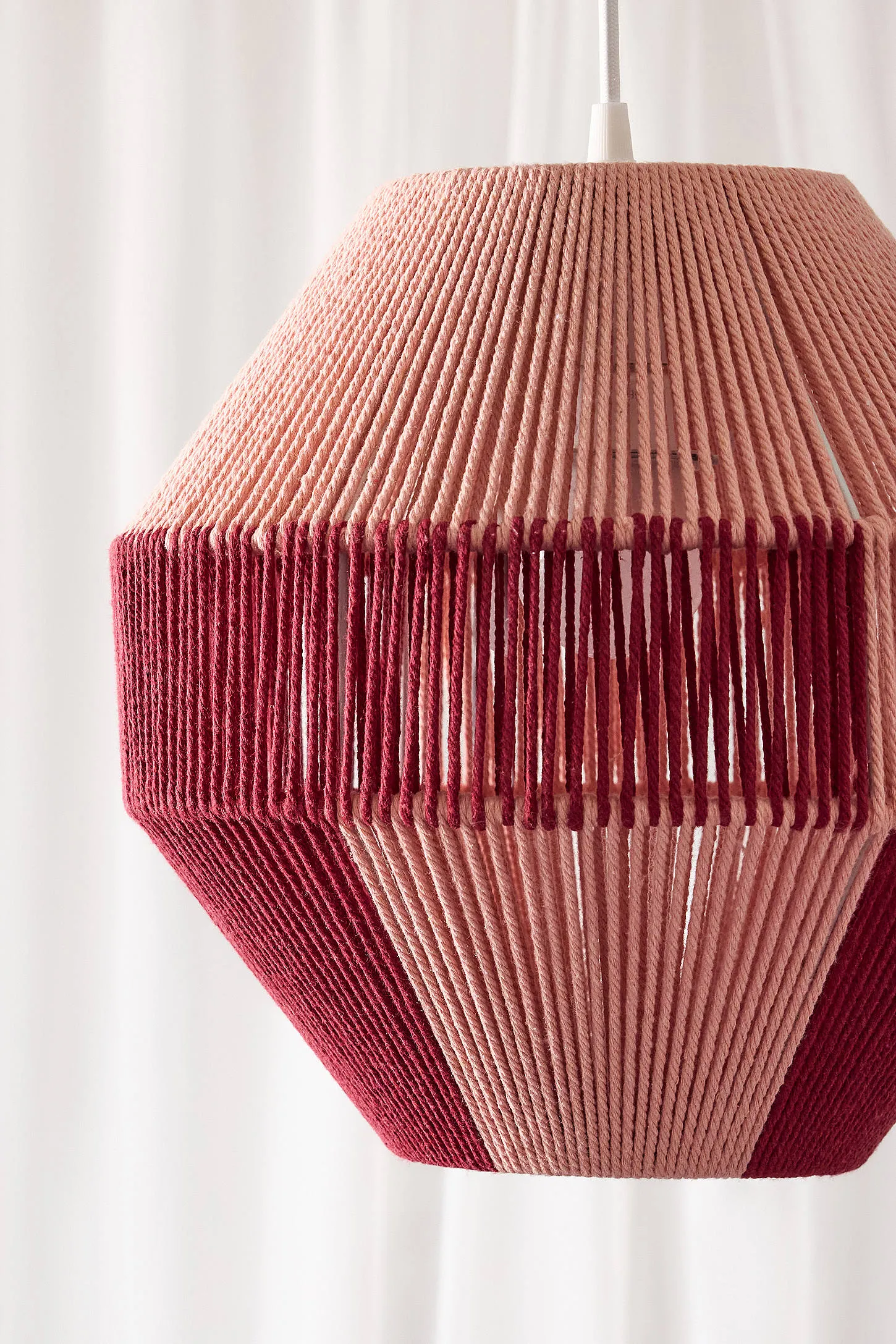 Octagon String Lamp Shade - Pink 3