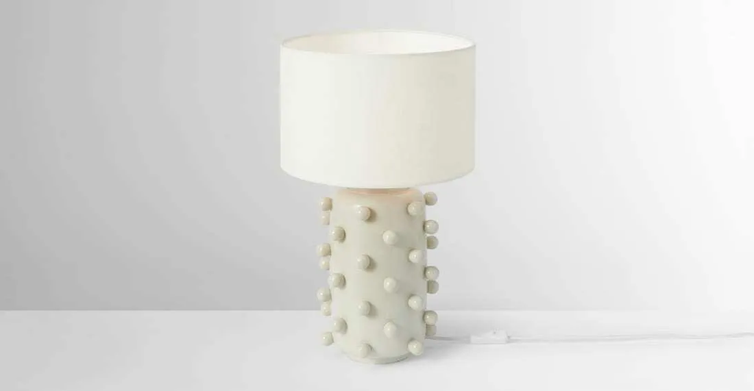 Bobble Table Lamp, Cream