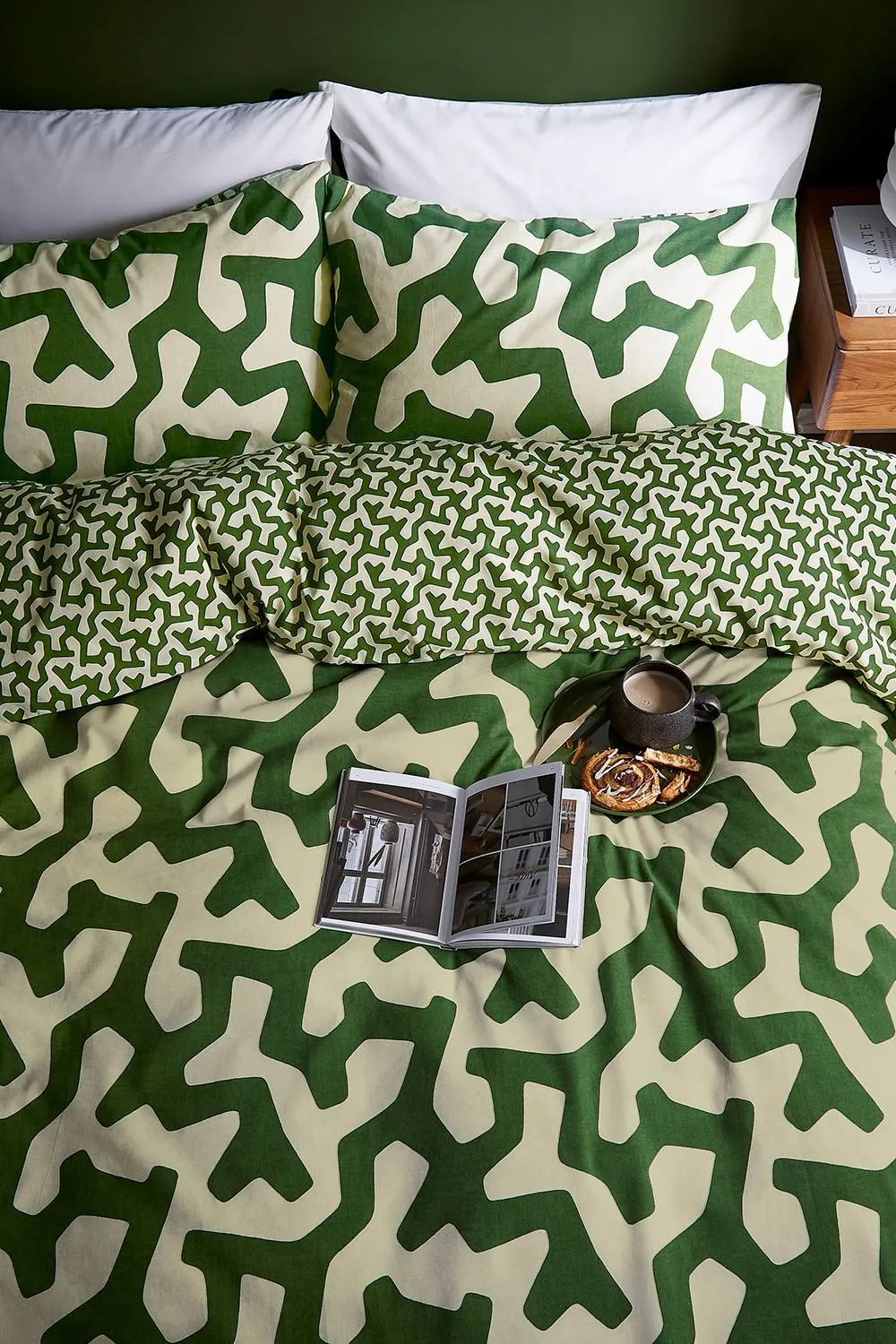 Helena Springfield 'Hikani' Cotton Duvet Cover Set in Green 4