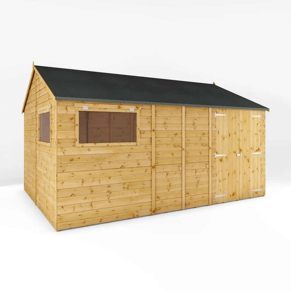 Mercia Premium Shiplap Reverse Apex Workshop - L322.7 x W427.4 x H250.3 cm in Light Tan 3