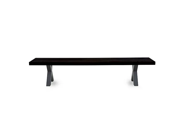 Njord Dining Bench with Metal X Shaped Legs - 180-cm