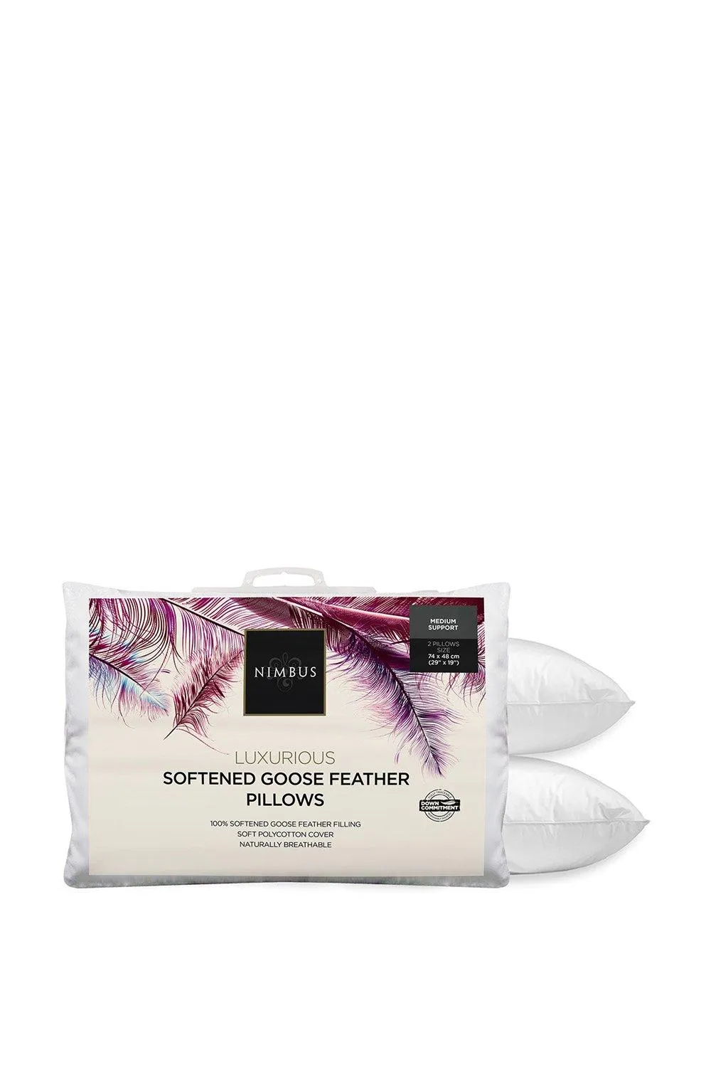 Nimbus Softened Goose Feather Pillow Pair