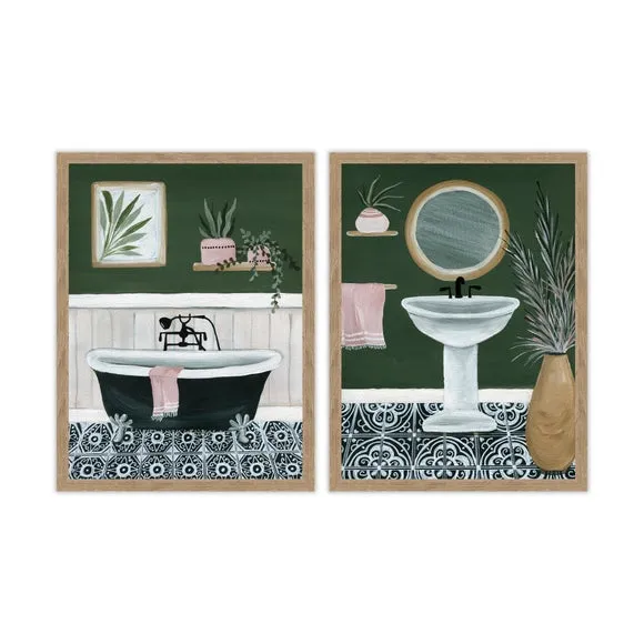 Artko Set of 2 Bathroom by Yvette St Amant Framed Prints 3