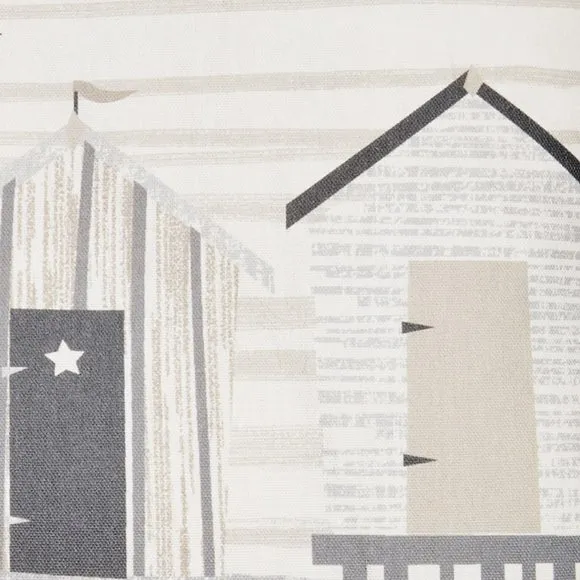 Beach Huts Outdoor Cotton Square Filled Cushion 6