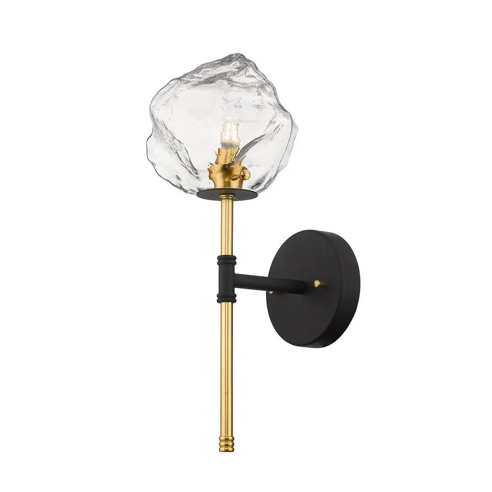 Netlighting Rock Wall Lamp Black Gold 1x G9