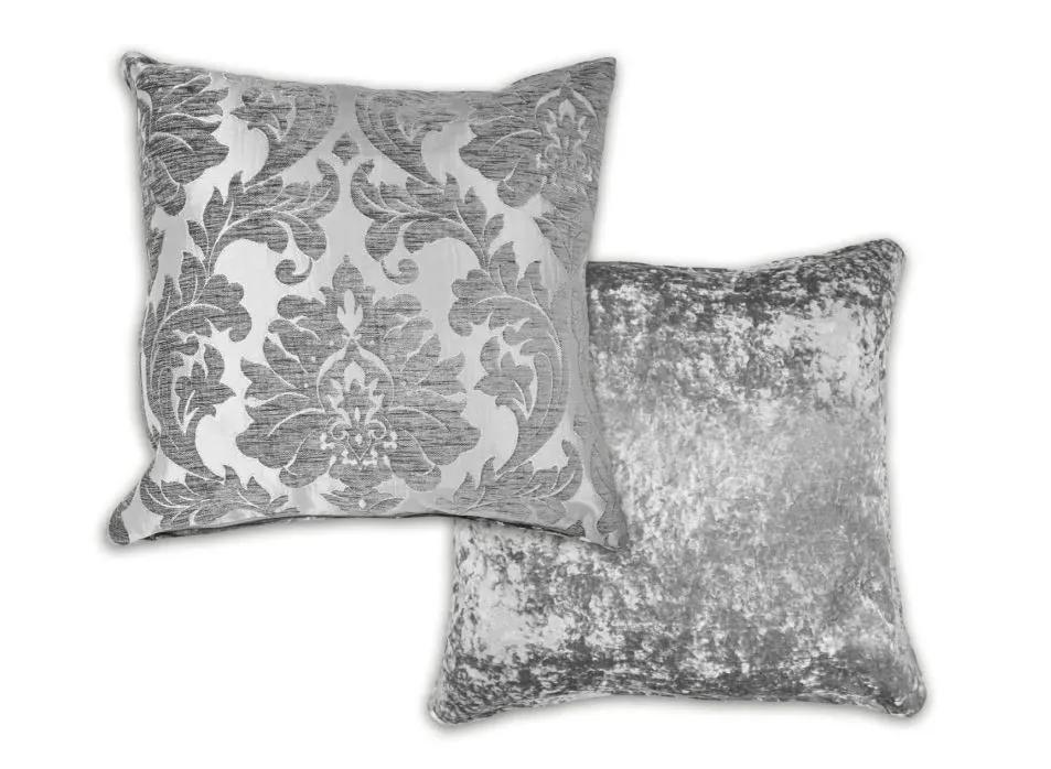 New Edge Blinds NewEdgeBlinds Baroque Cushion Cover in Charcoal Grey, Grey