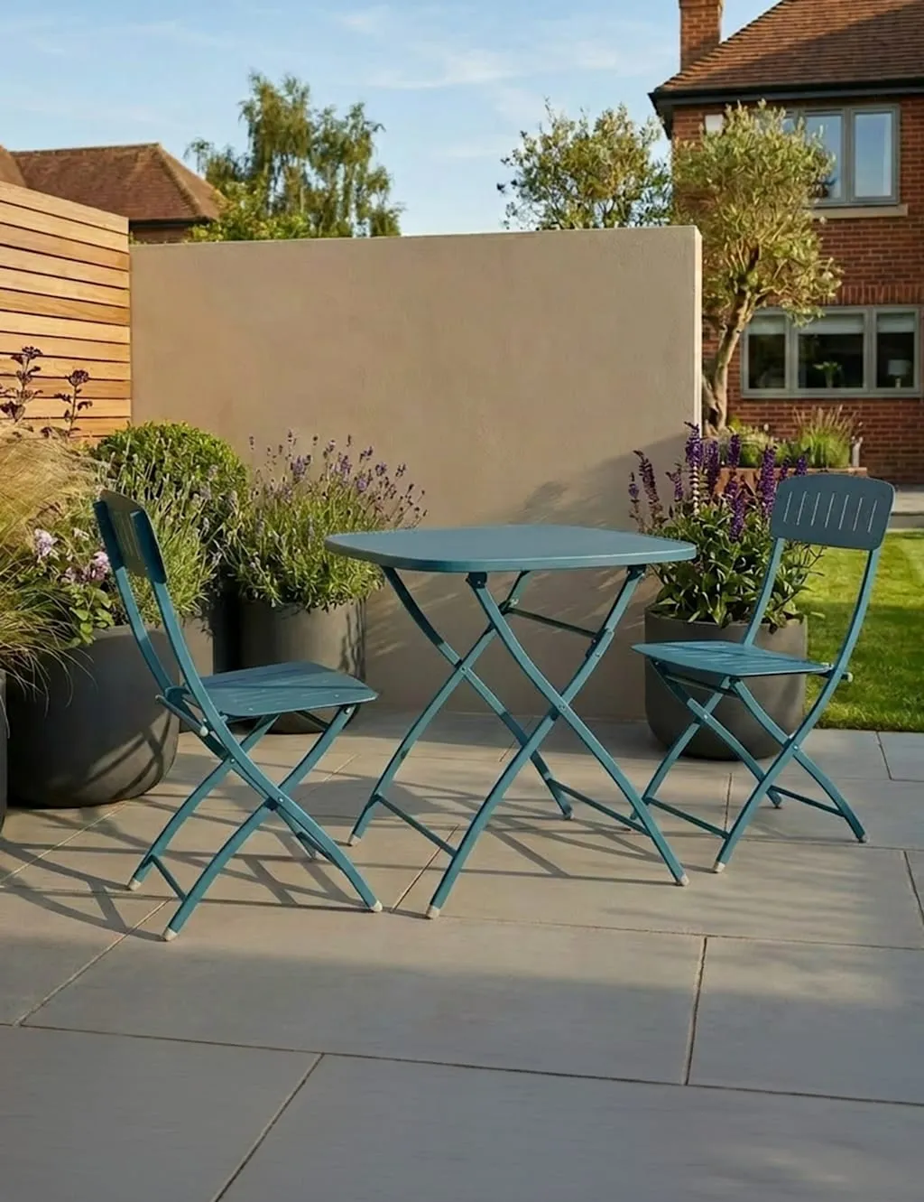 Royalcraft Venice Square Bistro Set 70cm x 70xm Dark Blue