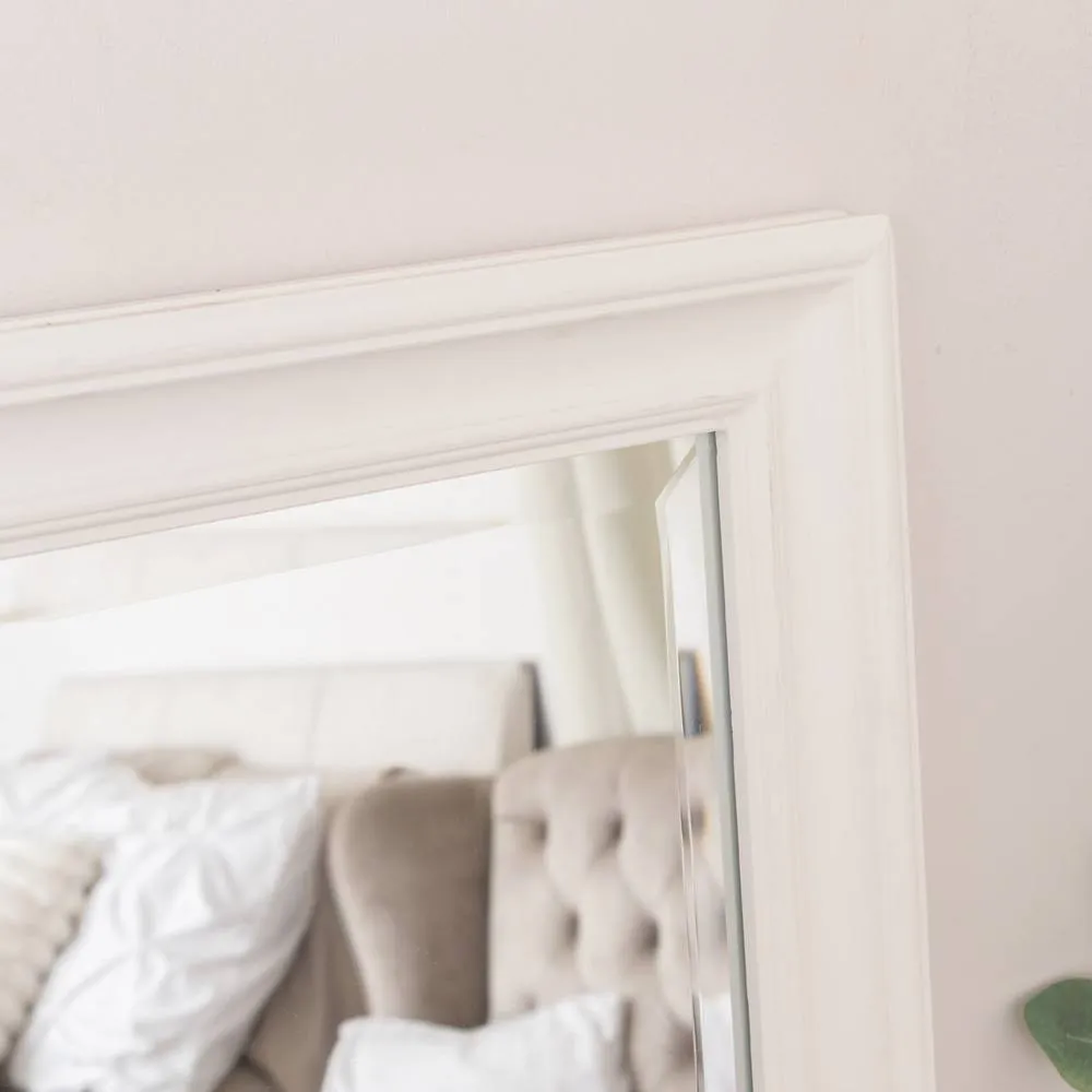 Melody Maison Large Full Length White Framed Wall & Leaner Mirror - 47cm X 142cm 2