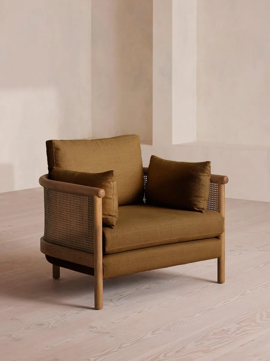 Sydney Armchair, Linen, Ochre