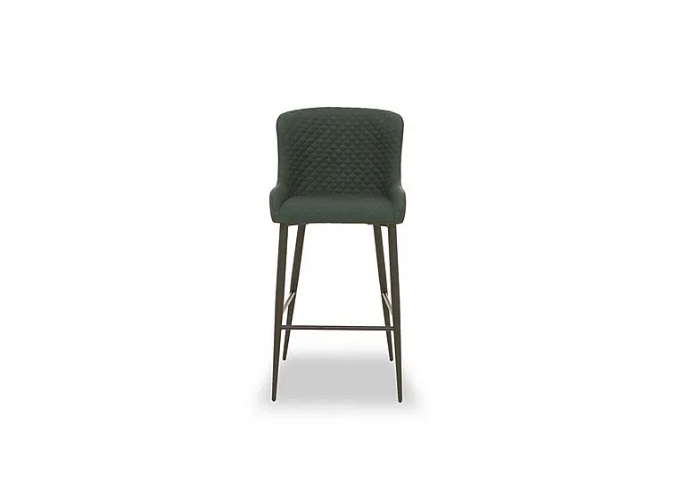 Hanoi Faux Leather Bar Stool - Bottle Green