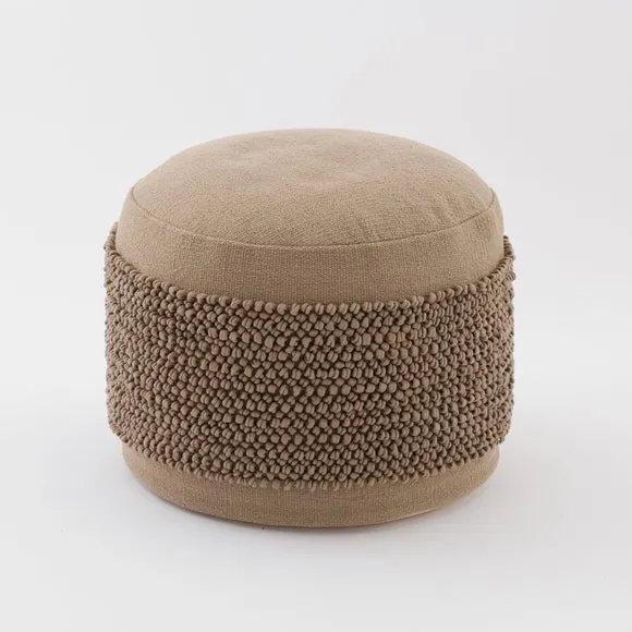 Jersey Bobble Banded Cotton Pouffe 3