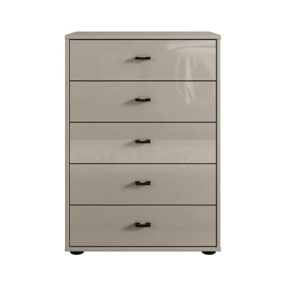 Wiemann Kahla Glass Fronted Small 5 Drawer Chest 2