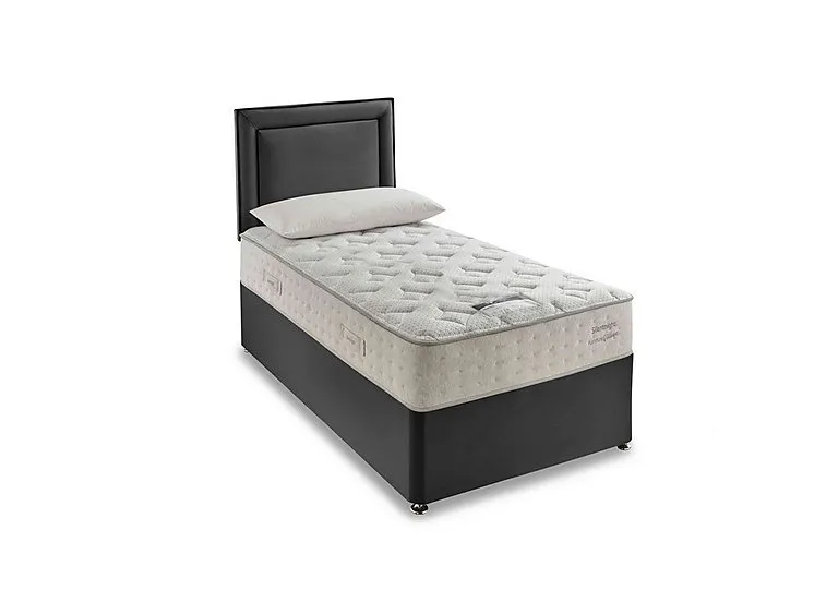 Revitalise Ortho 1400 Divan Set - Single - Smooth Velvet Charcoal