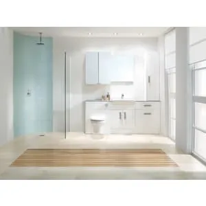 Duarti By Calypso Cascade 600mm Floor Reaching Full Depth Toilet Unit - Mirror White 2