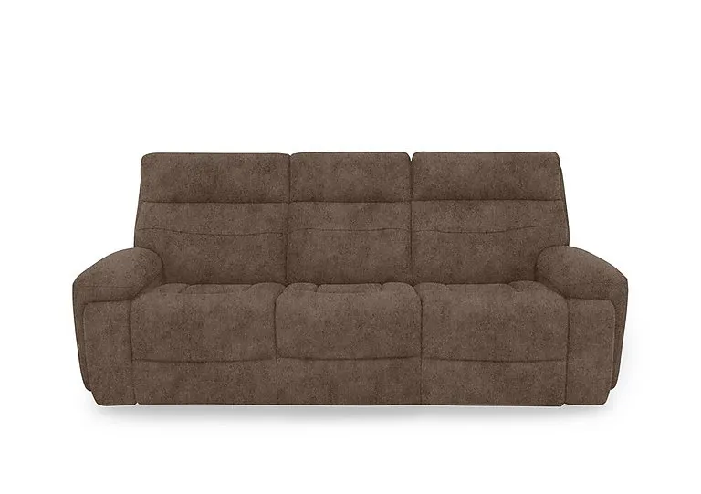 Cinemax Fabric 3 Seater 3 Cushion Sofa - Classic Brown