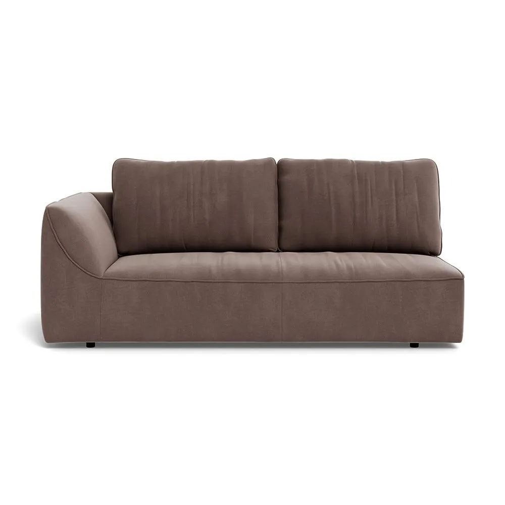 Heal's Morven Left Hand Facing 3 Seater Unit Smart Velvet Mouse 1