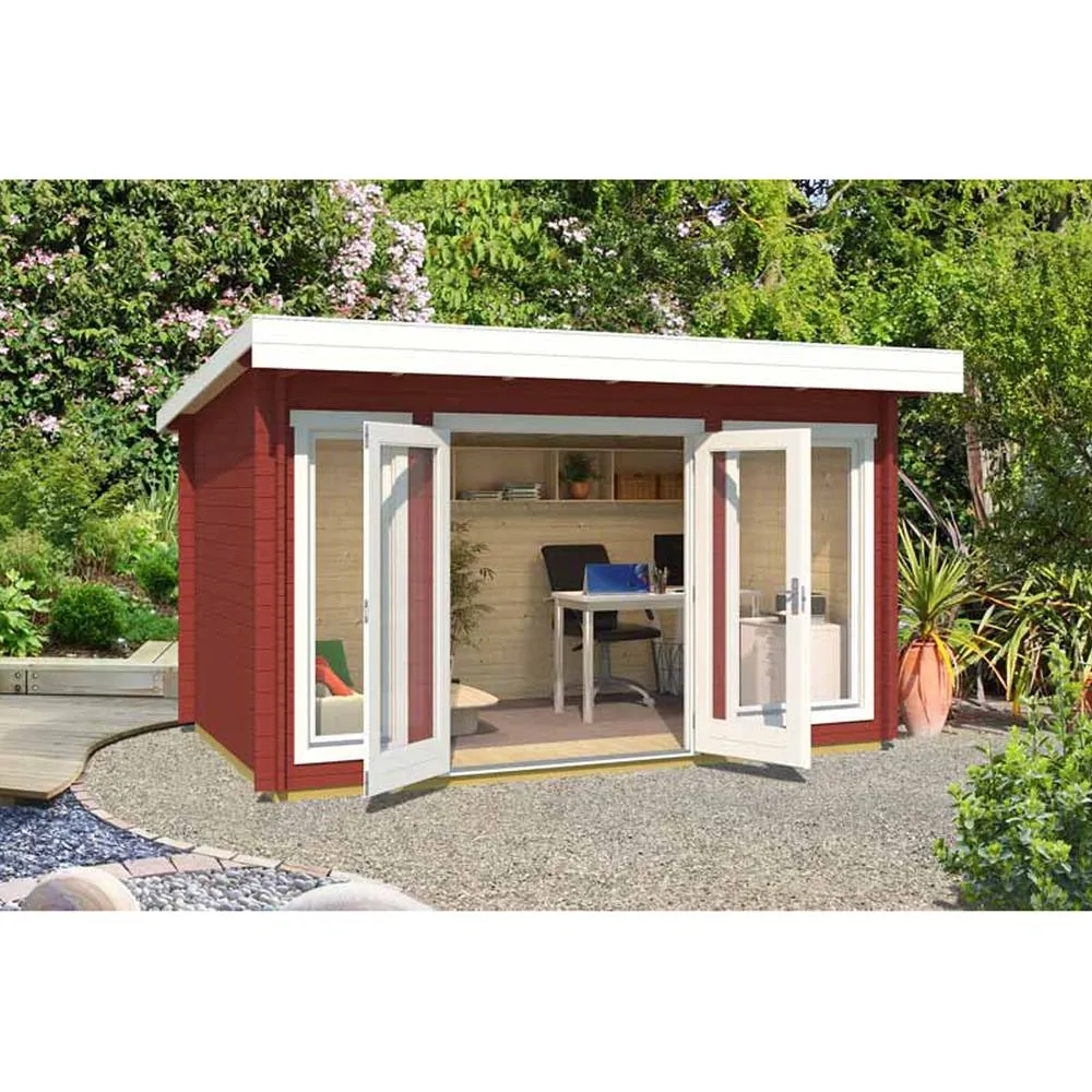 Lasita Maja Ltd Dorset-Log Cabin, Garden Room, Home Office - L430xW320xH233.7 cm in Light Tan 4