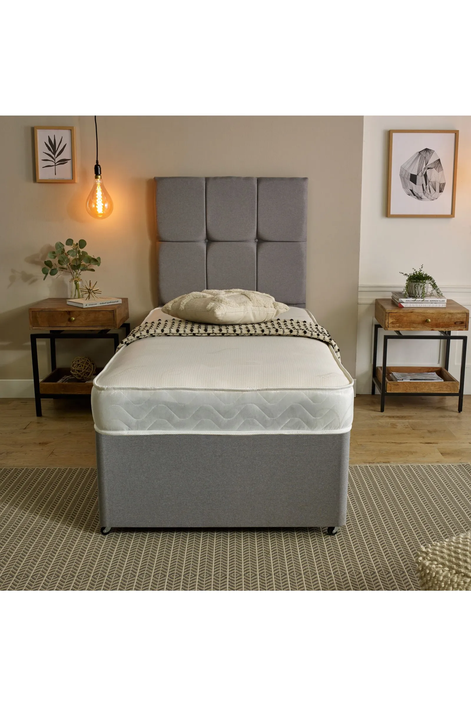 eXtreme Comfort Ltd The Pluto Stress-Free Essentials 17cm Deep White Border Hybrid Spring Mattress 6
