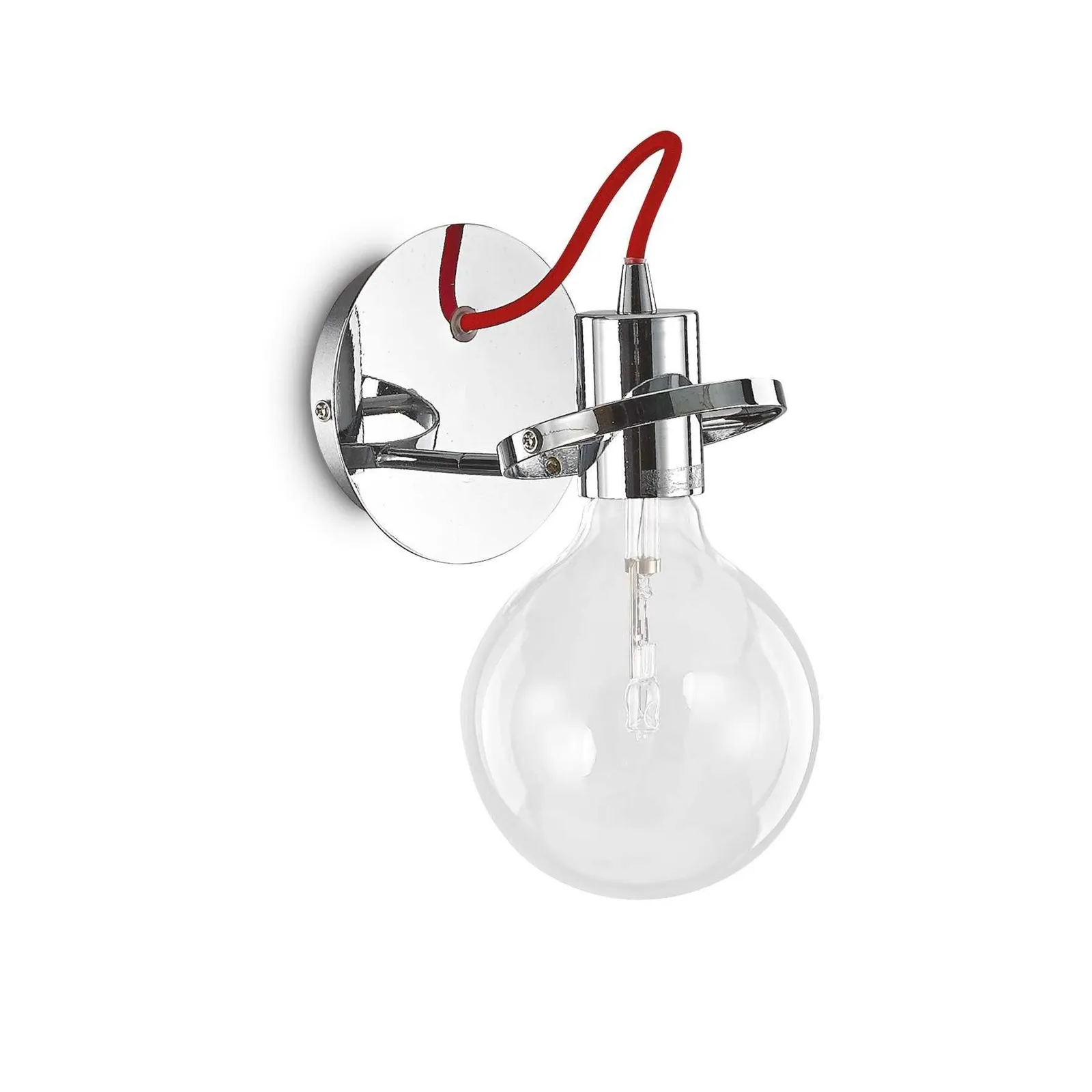 Netlighting Radio 1 Light Wall Light Chrome E27 in Grey
