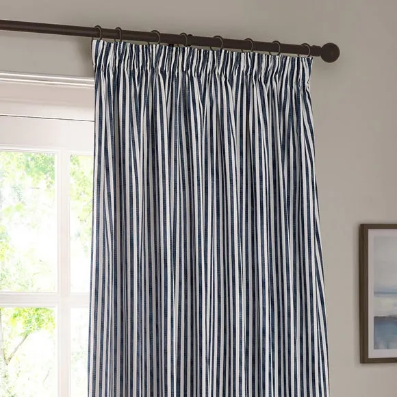 Yard Hebden Striped Pencil Pleat Curtains (Blackout Available)