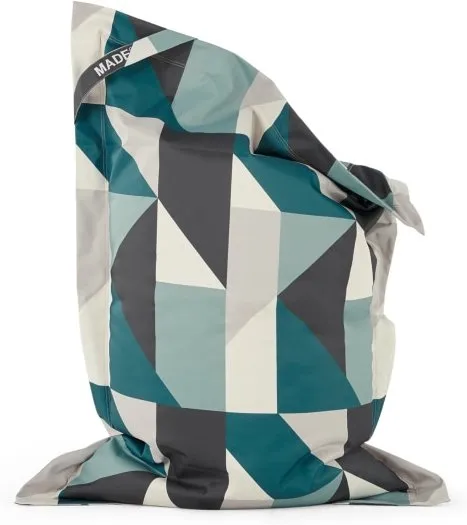 Small Piggy Bean Bag, Teal Multi Print