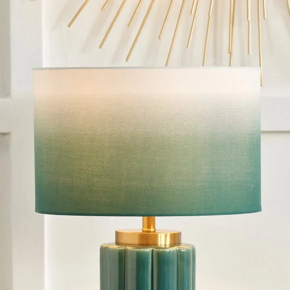 Lushan Scalloped Ceramic Table Lamp 2