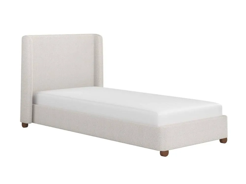 Flair Alma Single Winged Headboard Bed in Beige 4