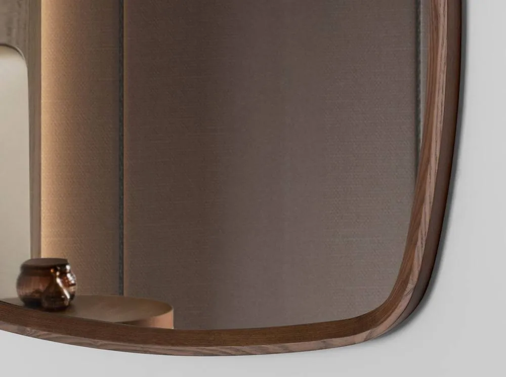 Angel Cerda Square walnut wall mirror 5