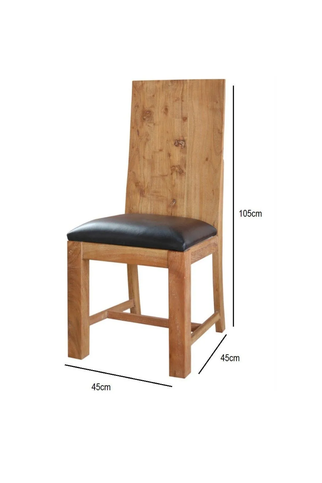 IH Design Forestburgh Acacia Wood Dining Chairs (pair) in Brown 4