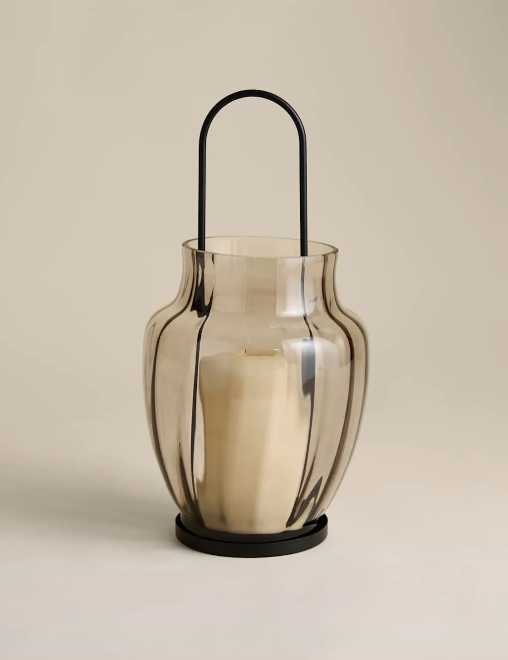 M&S Glass Optic Lantern Smoke