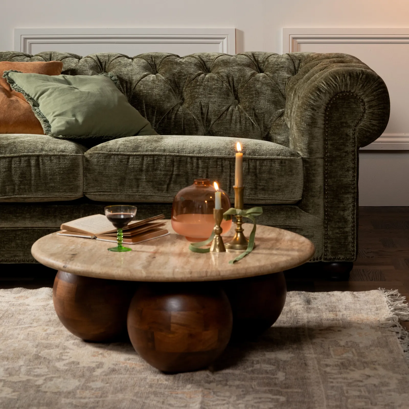 Basso Coffee Table 80X80X30 Cm, Round, Mango Wood | Barker & Stonehouse 3